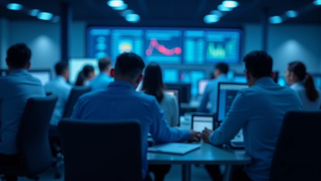 Regional economic comparison data visualized on large screens in financial analysis center with multiple analysts reviewing statistics