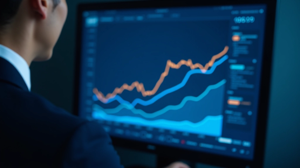 Financial projections and long-term economic forecasting data displayed on analytical dashboard screens